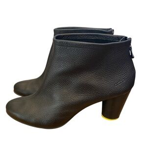 Arche Kleri Lambskin Leather Heeled Ankle Boots In Black Size 42